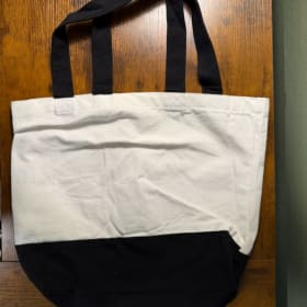 ASL Alphabet Canvas Tote Bag with Black Trim item