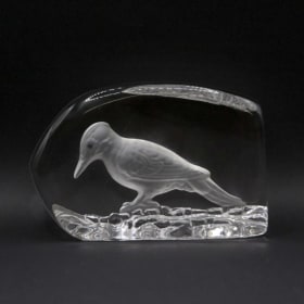 020 -Wedgwood Lead Crystal Paperweight - Woodpecker item