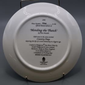 006 -Wedgwood China Plate - Mending the Thatch item