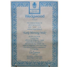 007 -Wedgwood China Plate - Early Morning Milk item