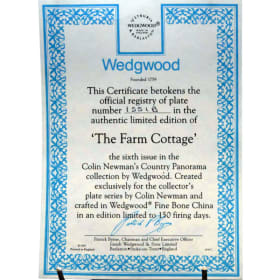 016 -Wedgwood China Plate -The Farm Cottage item