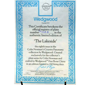 017 -Wedgwood China Plate - The Lakeside item