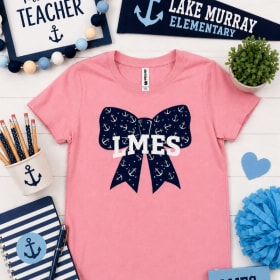 Photo of Pink LMES Bow Shirt
