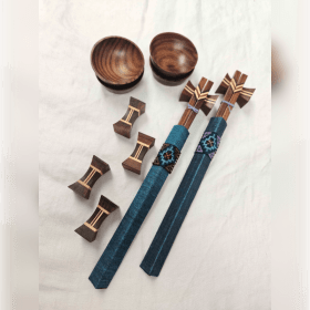 Hand Carved Chopsticks Set item