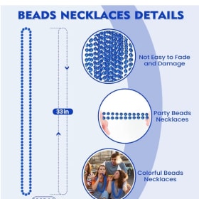 Blue and Gold Bead necklace set (1 each) item