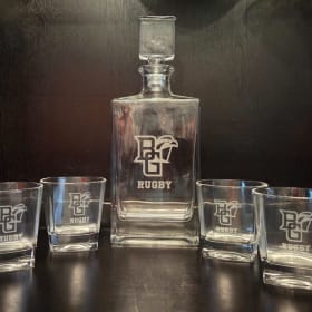 BGSU Rugby Decanter set - 4 glasses item