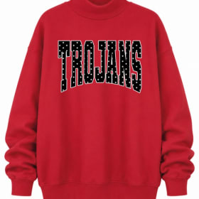 Mock Neck Pullover- Red Polkadot item