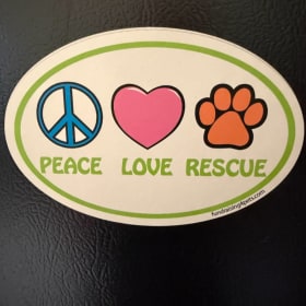 Peace Love Rescue Magnet item