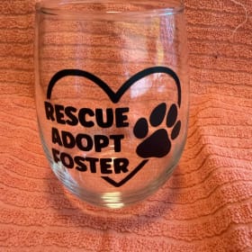 Rescue Adopt Foster Glass item