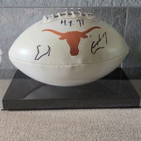 Earl Campbell Signed University of Texas Football with Case item
