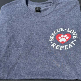 Rescue Love Repeat - Crew Neck T-shirt - Heather Blue item