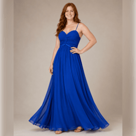 Photo of Lot 10, Royal Blue Chiffon Sweetheart