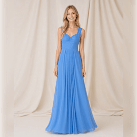Photo of Lot 4, Cornflower Pleated Chiffon