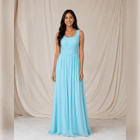 Photo of Lot 1, Aqua Chiffon Grecian