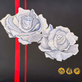 Roses Not Red (painting) by Norma McCachen item