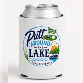 White Can Koozie item