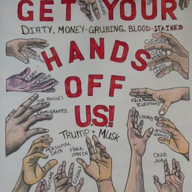 Get Your Hands Off Of Us Rally Poster item