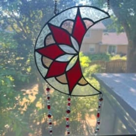 Stained Glass Moon Suncatcher item