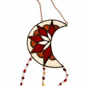 Stained Glass Moon Suncatcher item