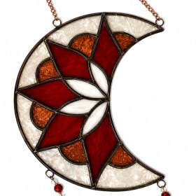 Stained Glass Moon Suncatcher item