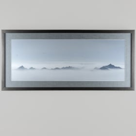 Framed Photo of Geese Heading North Over the Badlands item