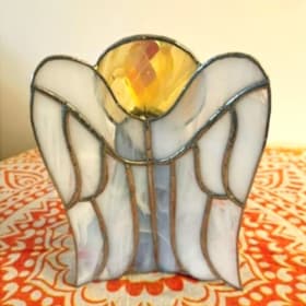 Stained Glass Angel, blue/white item