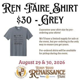 Ren Faire Adult Grey T-shirt item