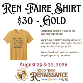Ren Faire Adult Gold T-Shirt item
