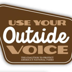 Use Your Outside Voice Sticker (Brown) item