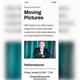 K-W Symphony Tickets - FRIDAY JANUARY 8,  2027 7:30pm item