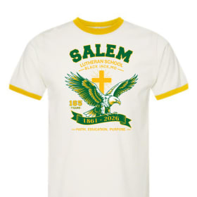 T-Shirt - White and Gold Retro Style item