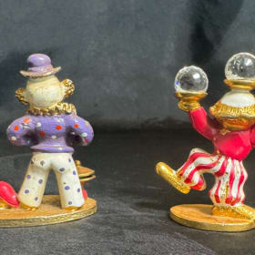 Spoontiques Pewter Miniature Gold Clowns item
