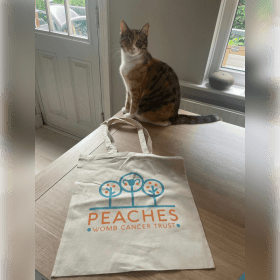 Peaches Branded Tote Bag item