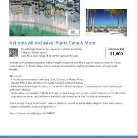 4 Nights All-Inclusive: Punta Cana & More item