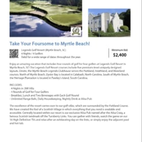 Take Your Foursome to Myrtle Beach! item
