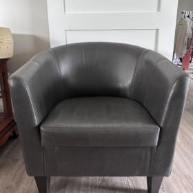 Gray Barrel Chair item