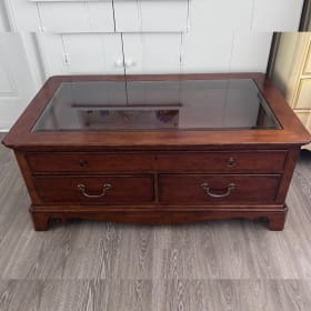 Coffee table with glass top item