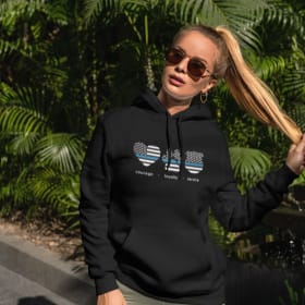 Photo of Courage Loyalty Service Hoodie- Black