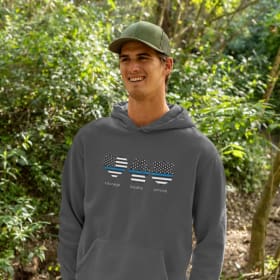 Photo of Courage Loyalty Service Hoodie- Charcoal