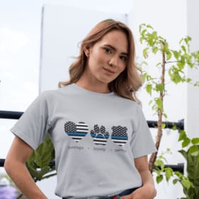 Photo of Courage Loyalty Service T-Shirt- Gray