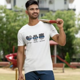 Photo of Courage Loyalty Service T-Shirt- White