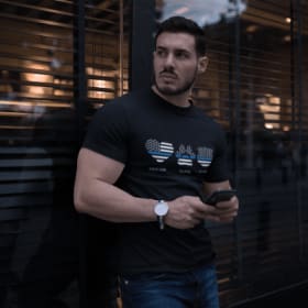 Photo of Courage Loyalty Service T-Shirt- Black