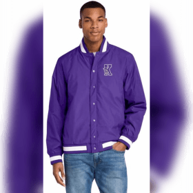 Embroidered Insulated Varsity Jacket with K Logo (#JST58) item
