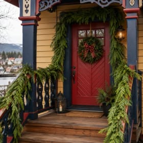 Winter Welcome Cedar Garland  - 25’ Length item