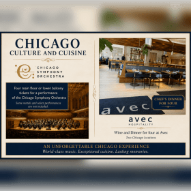 Chicago Symphony & Chef's Dinner at Avec for Four & Art item