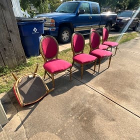 antique-style Louis XVI medallion side chairs item