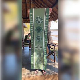 13. Green Table Runner/ Wall Hanging Decor item