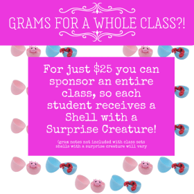 Let’s Shellebrate Being Amazing Grams - Class Sponsorship item