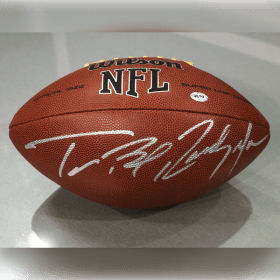 Tom Brady and Randy Moss Autographed Football item