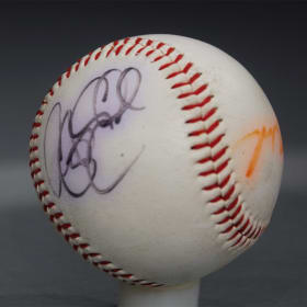 Roger Clemens and Jack Clark Autographed Baseball item